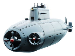 miniature submarine mini submarine isolated on white background PNG, AI GENERATED