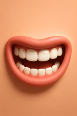 Naklejka premium Smile of teeth