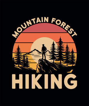 Hiking T-shirt Design
