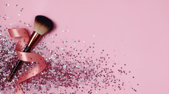makeup or skincare, beauty themed design for wallpaper, banner, background, or ads.