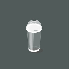 Plastic Sipper icon logo flat vector design
