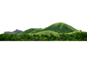  panorama island hill mountain isolated on white background PNG ,AI GENERATED