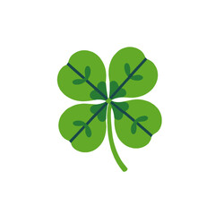 Fototapeta premium Four Leaf Clover Illustration- St Patricks Day Luck- Green Clover Symbol- Irish Tradition- Good Fortune Sign- Clover Graphics- Vector Shamrock Design