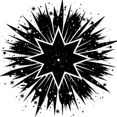 Obraz premium Dramatic Cosmic Explosion with Radiant Stars Bursting Design for Banner or Advertisement