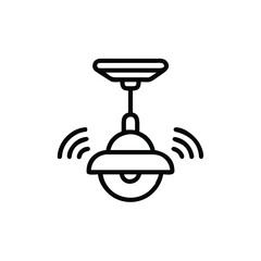 Ceiling lamp with radiating lines on handdrawn light lighting