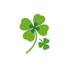 Four Leaf Clover Illustration- St Patricks Day Symbol- Lucky Shamrock Graphic- Irish Celebration Design- Good Luck Charm Image- Green Clover Clipart- Clover Icon- Spring Season Illustration