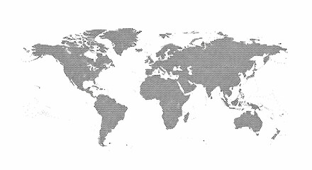 Naklejka premium Gray world map illustration