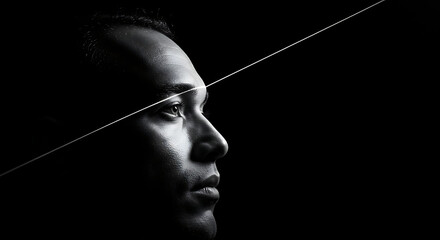 Intriguing Black and White Portrait A Study in Light and Shadow