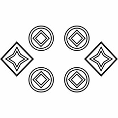 Modern Geometric Seamless Pattern: Bold Color Flat Design Vector with Circles, Squares & Triangles