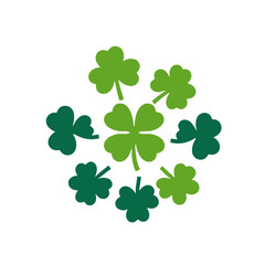 St Patricks Day Clover-Lucky Shamrock Image-Four Leaf Clover Symbol of Luck-Celebrate Irish Culture-Green Clover Design-Festive Decoration-Holiday Spirit Image