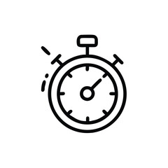 Handdrawn stopwatch with time markers splash elements on timer clock