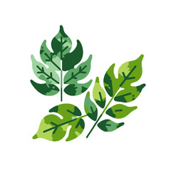 Watercolor Green Leaves Illustration-Botanical Art Print-Nature Inspired Design-Leafy Greenery Graphic-Fresh Foliage Artwork-Plant Illustration Decor