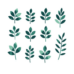 Watercolor Greenery Illustration-Botanical Leaves Design-Simple Leaf Art-Nature Inspired Print-Eucalyptus Branches-Forest Foliage-Eco Friendly Decor