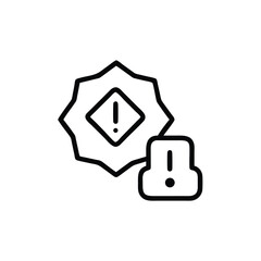 Exclamation mark symbols in a handdrawn style on a warning alert