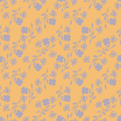 multicolor exotic hand drawn floral seamless pattern