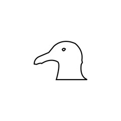 Fototapeta premium Simple Line Art Illustration of a Bird's Head