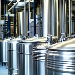 Steel barrels, tanks for food liquids. Drinks production involved.