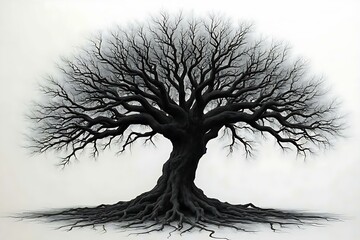 silhouette of a tree