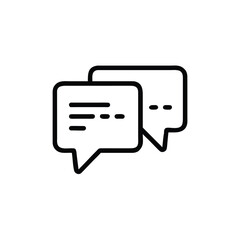 Handdrawn speech bubbles with lines dots on a communication concept chat talk