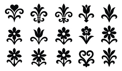 Ornament silhouette vector  illustration Design on white background