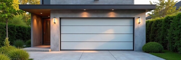 Sleek Modern Automatic Garage Door Opener Convenient & Secure Home Access