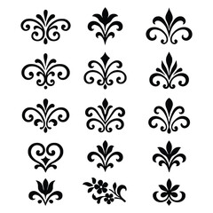 Ornament silhouette vector  illustration Design on white background