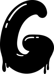 Dripping Font Letter G