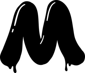 Dripping Font Letter M