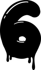 Dripping Font Number 6