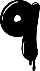 Dripping Font Number 9