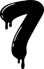 Dripping Font Number 7
