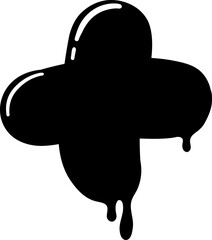 Dripping Font Plus Symbol Sign