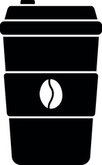 Hot coffee paper cup icon isolated. Vector illustration