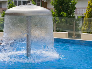 Mushroom Water Feature in Pool