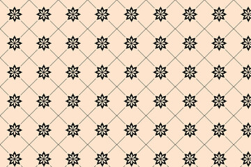 Flower geometric pattern. Seamless vector background. Ornament for fabric, wallpaper, packaging. Decorative print.