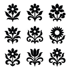 Ornament silhouette vector  illustration Design on white background