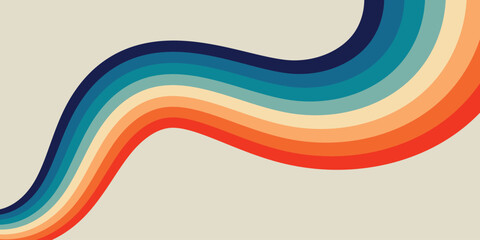 abstract retro rainbow vibrant line background