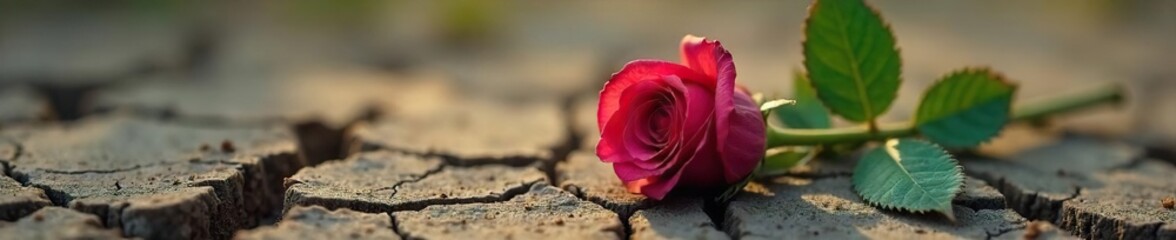 Withered Rose on Cracked Earth A Poignant Symbol of Unrealized Dreams and Lost Potential