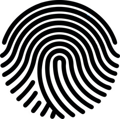 Obraz premium Unique Fingerprint Vector Symbol for Personal ID Concepts
