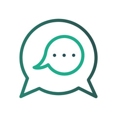 Minimalist Chat Bubble Icon for Messaging