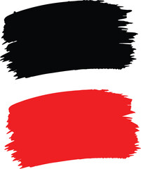 Bold Black and Red Brush Stroke Art - Creative Paint Designs
