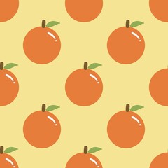 Seamless Orange Fruit Pattern – Minimalist Citrus Background