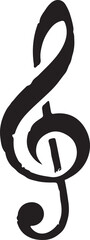 Elegant minimalist one-line logo of a music note combined with waves, black-and-white only.