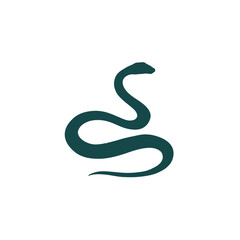 Fototapeta premium An elegant silhouette of a viper snake, with a smooth, flowing body, coiling in a natural pose