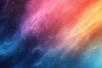 Naklejka premium Colorful abstract background with vibrant shades and stars creating a dreamy cosmic effect, mixed colorful abstract background