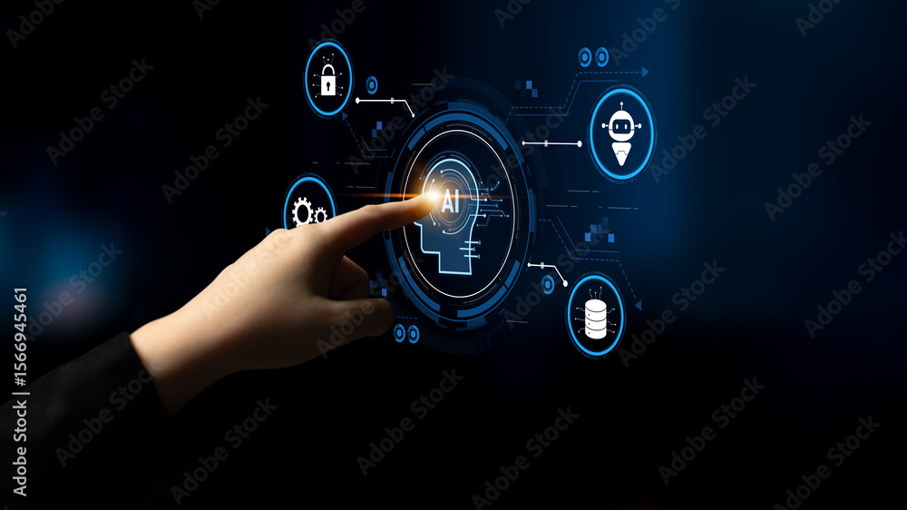 Poster ai security and data ecosystem integrate ai, data, and security into one connected system for automa