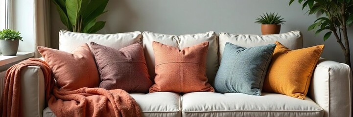 Luxurious Cozy Living Room Cushion Soft Textured Fabric Adds Comfort and Style to Your Home Decor.  Available in a Variety of Colors and Patterns to Complement Any Interior Design.