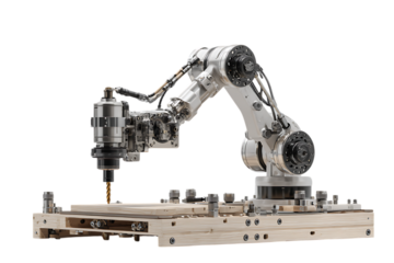 Close up of a robotic arm performing precision work.