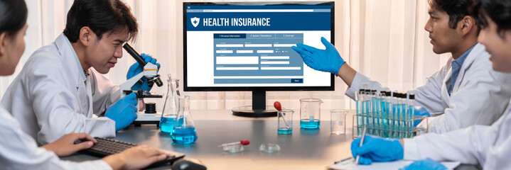 Health insurance web site brisk registration system for easy form filling