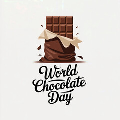 World Chocolate Day, Happy Chocolate Day, T-shirt design, typography, chocolate festival, Banner design, Poster design, Celebration of chocolate day